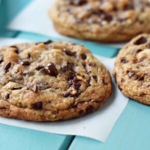 Copycat Doubletree Hotel Chocolate Chip Cookies. The perfect chocolate chip cookie with two secret ingredients. Famous Doubletree Hotel copycat cookie recipe. www.modernhoney.com