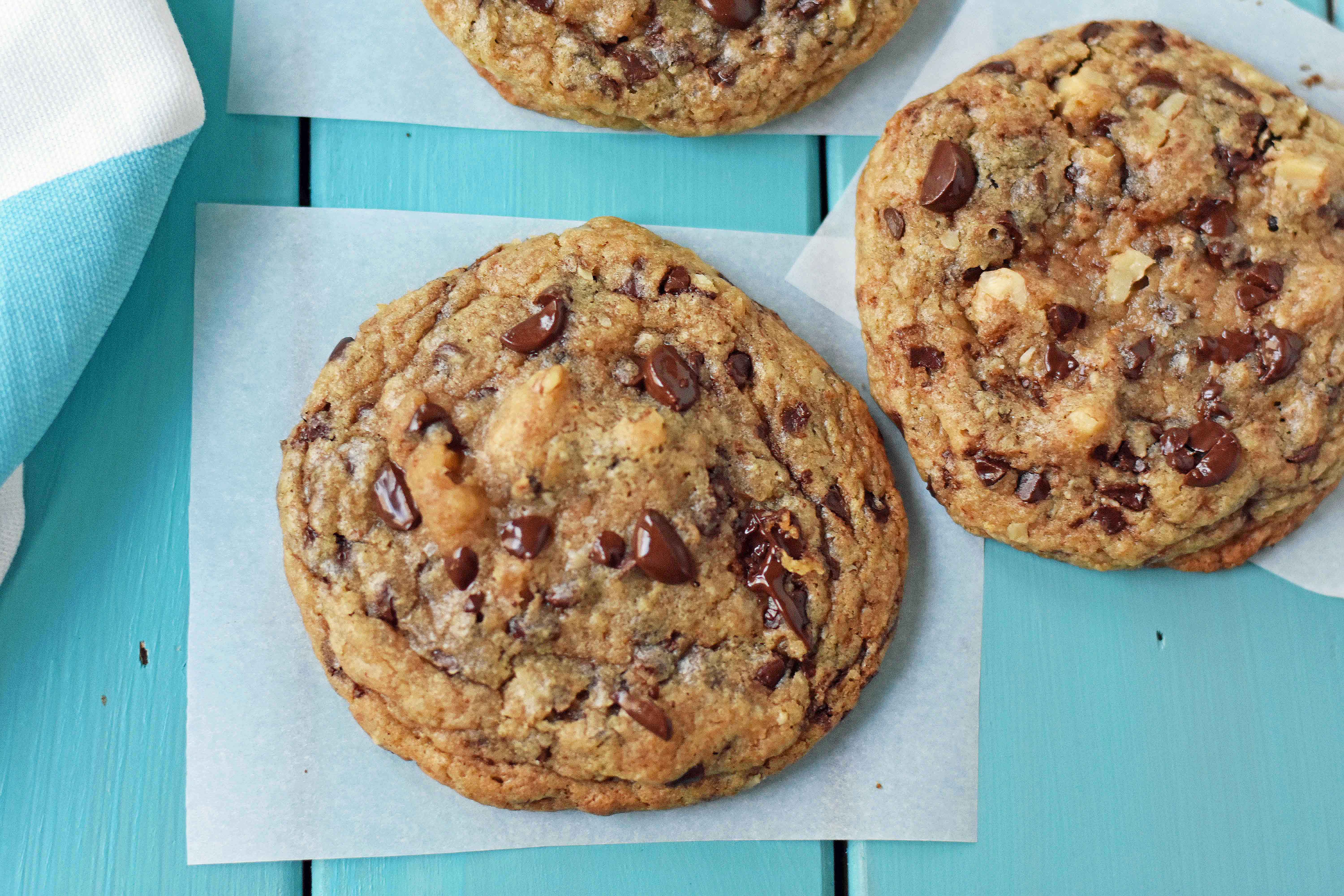 Copycat Doubletree Hotel Chocolate Chip Cookies. The perfect chocolate chip cookie with two secret ingredients. Famous Doubletree Hotel copycat cookie recipe. www.modernhoney.com