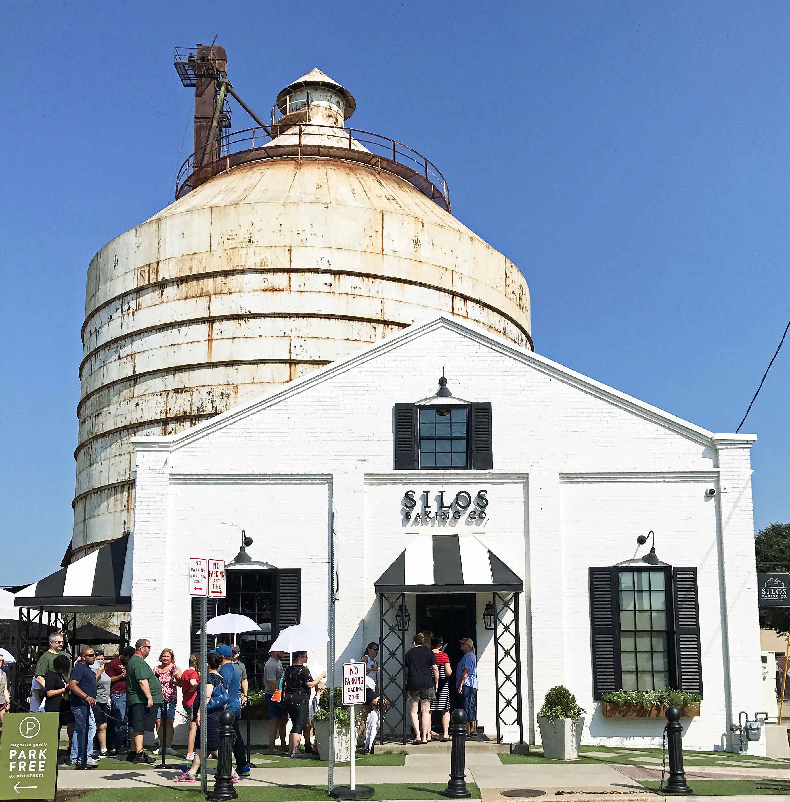 Silos Baking Company at Magnolia Market at the Silos. How to plan the perfect trip to Magnolia Market at the Silos in Waco Texas. Magnolia Market was created by HGTV's Fixer Upper favorite couple, Chip and Joanna Gaines. Visit Magnolia Market, Silo Baking Co. and the beautiful grounds. Tips for planning a trip to Magnolia Market. www.modernhoney.com