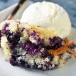 Texas-Style Blueberry Cobbler. A sweet and buttery blueberry cobbler that is famous in Texas. www.modernhoney.com