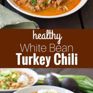 White Bean Turkey Chili is a healthy, nutritious soup made with lean protein, vegetables, and broth. Flavorful and delicious chili made in less than 30 minutes. www.modernhoney.com