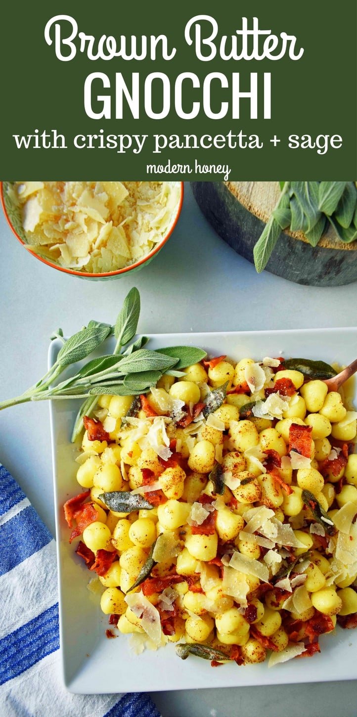 Gnocchi with Brown Butter Crispy Pancetta and Sage Recipe