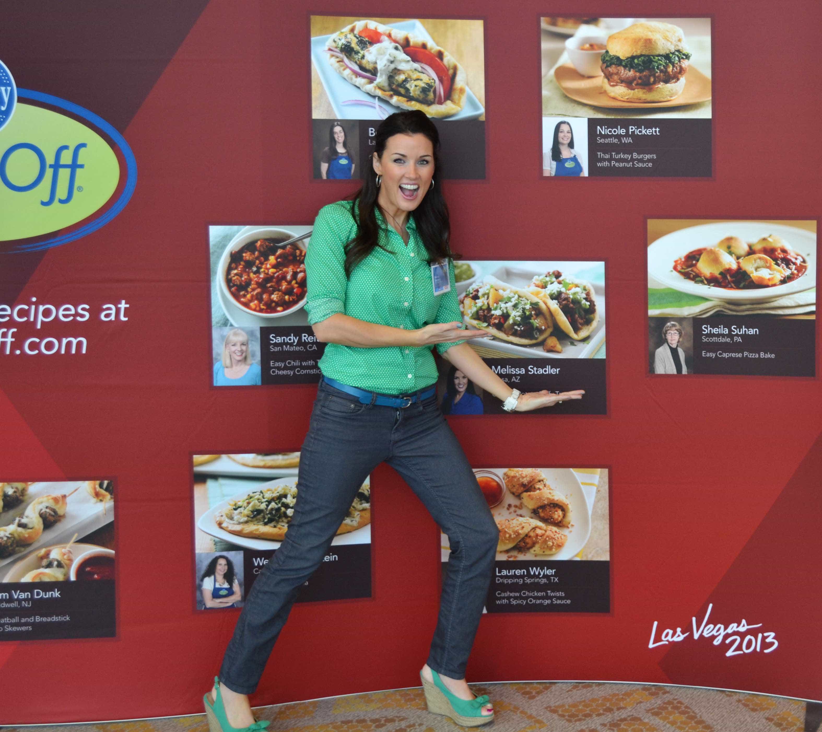 46th Pillsbury Bake-Off Contest with Melissa Stadler displaying her Chorizo Potato Puffy Tacos in Las Vegas in 2013. www.modernhoney.com