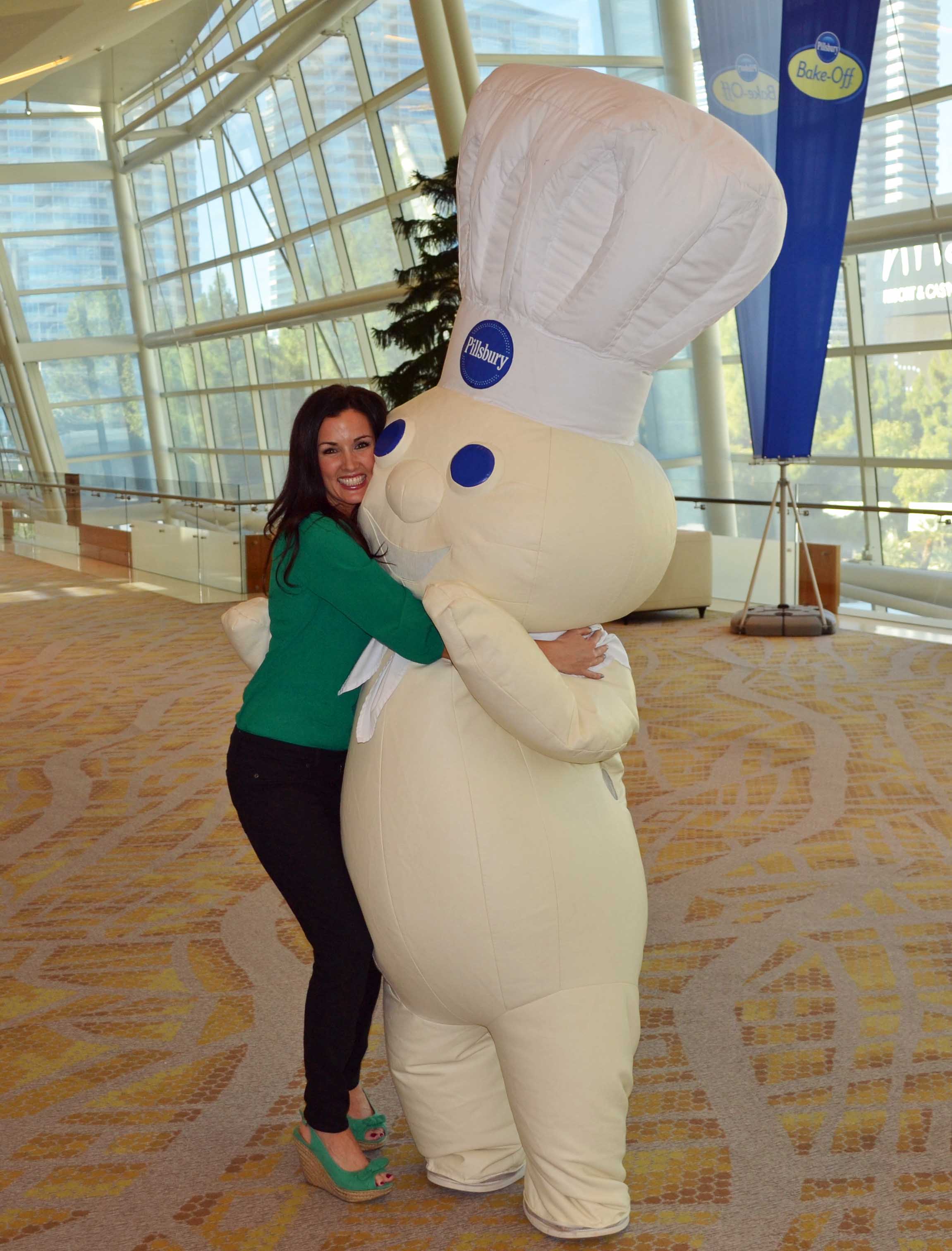 The 46th Pillsbury Bake-Off Contest in Las Vegas in 2013. Melissa Stadler with the Pillsbury Dough Boy. Chorizo Potato Puffy Tacos by Melissa Stadler. www.modernhoney.com