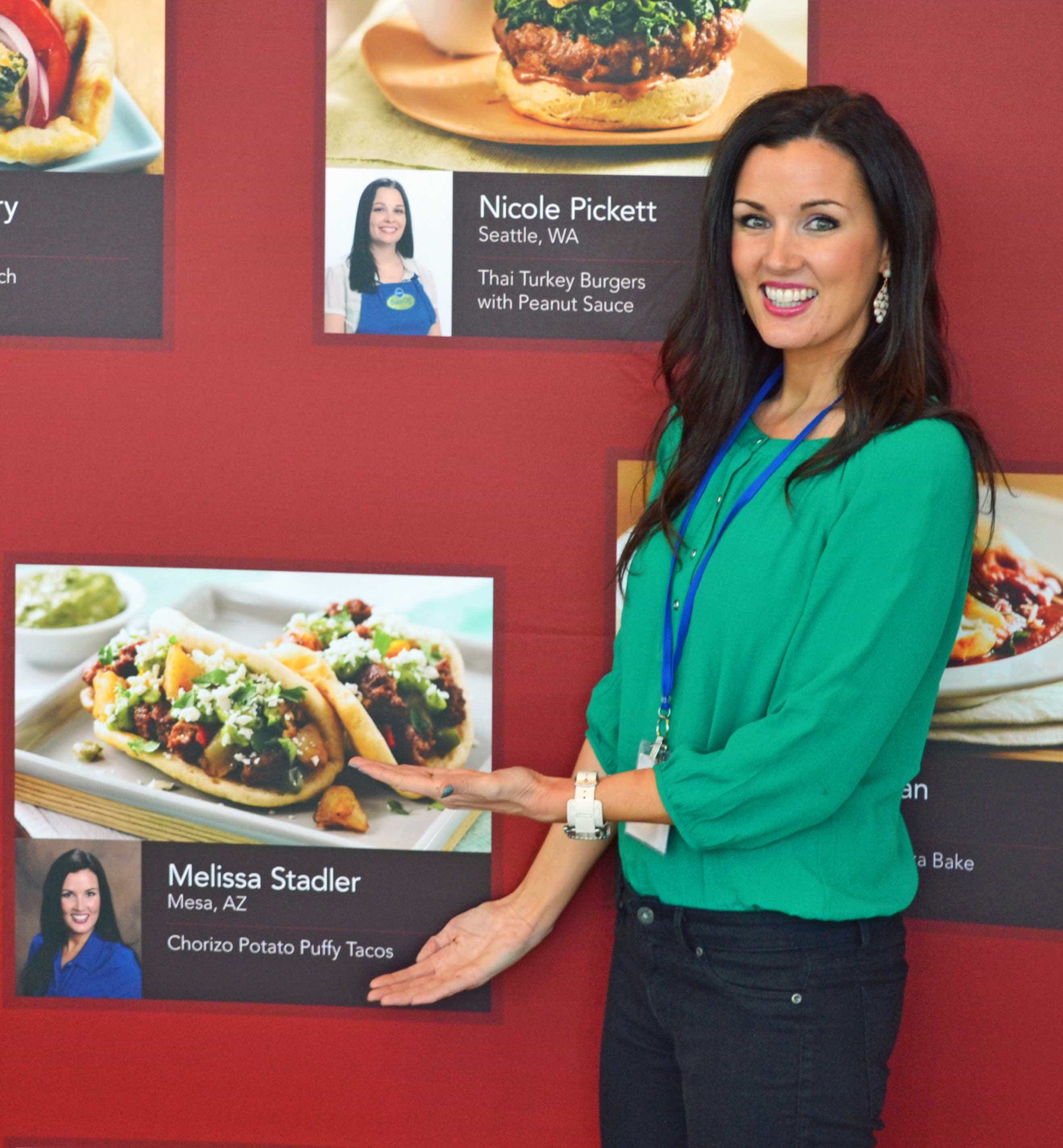 46th Pillsbury Bake-Off Contest with Melissa Stadler displaying her Chorizo Potato Puffy Tacos in Las Vegas in 2013. www.modernhoney.com