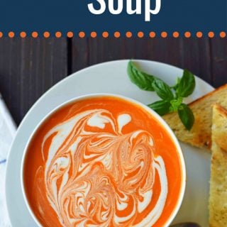 Creamy Tomato Basil Soup is the best cream of tomato soup. This Creamy Tomato Basil Soup Recipe using sauteed onions, garlic, tomatoes, chicken broth, basil, and heavy cream. You will never eat canned tomato soup again! The best creamy tomato soup recipe. www.modernhoney.com
