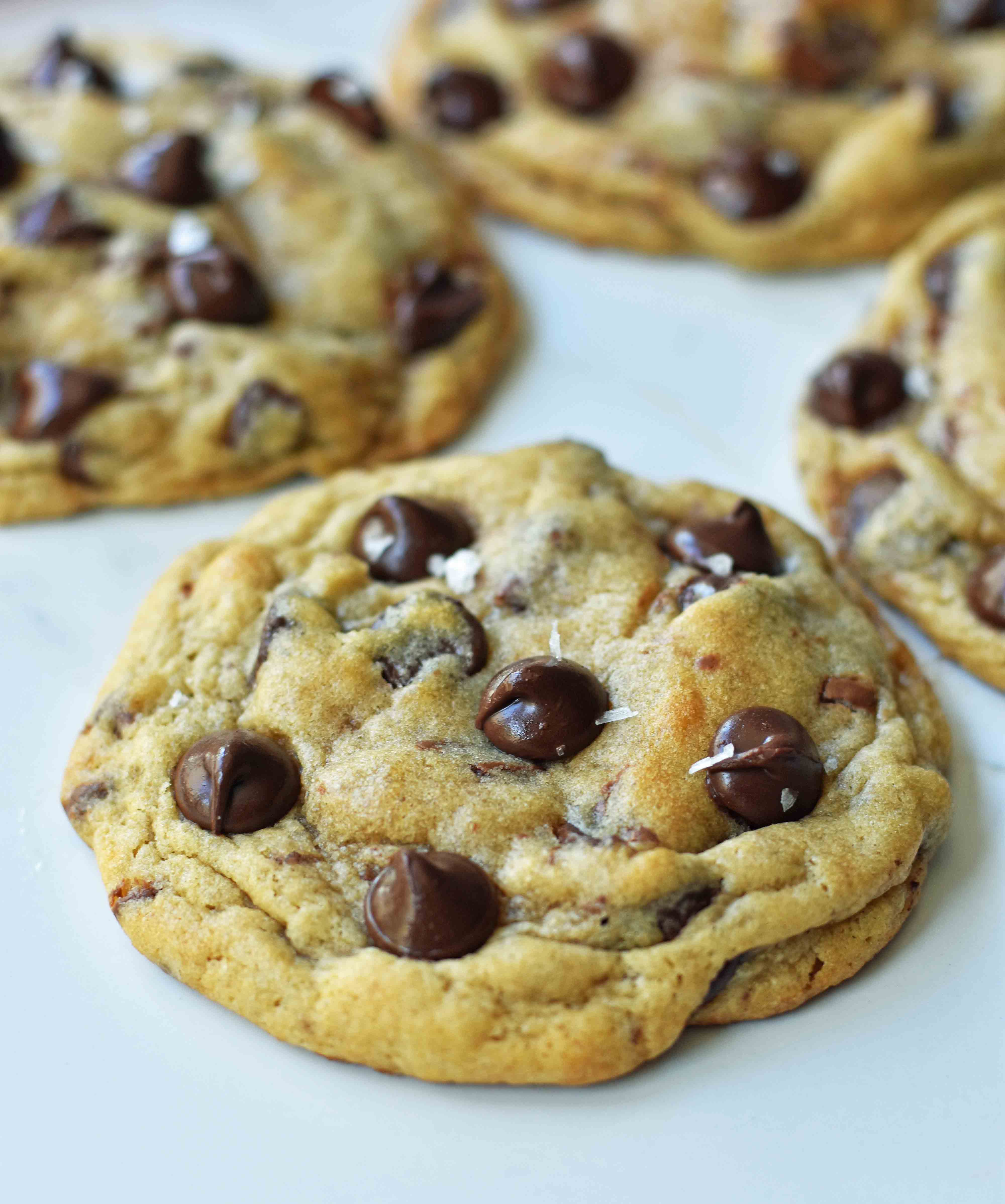 Charmina's Chocolate Chip Cookies are the classic chocolate chip cookie recipe with melted and softened butter and both semi-sweet and milk chocolate chips. www.modernhoney.com