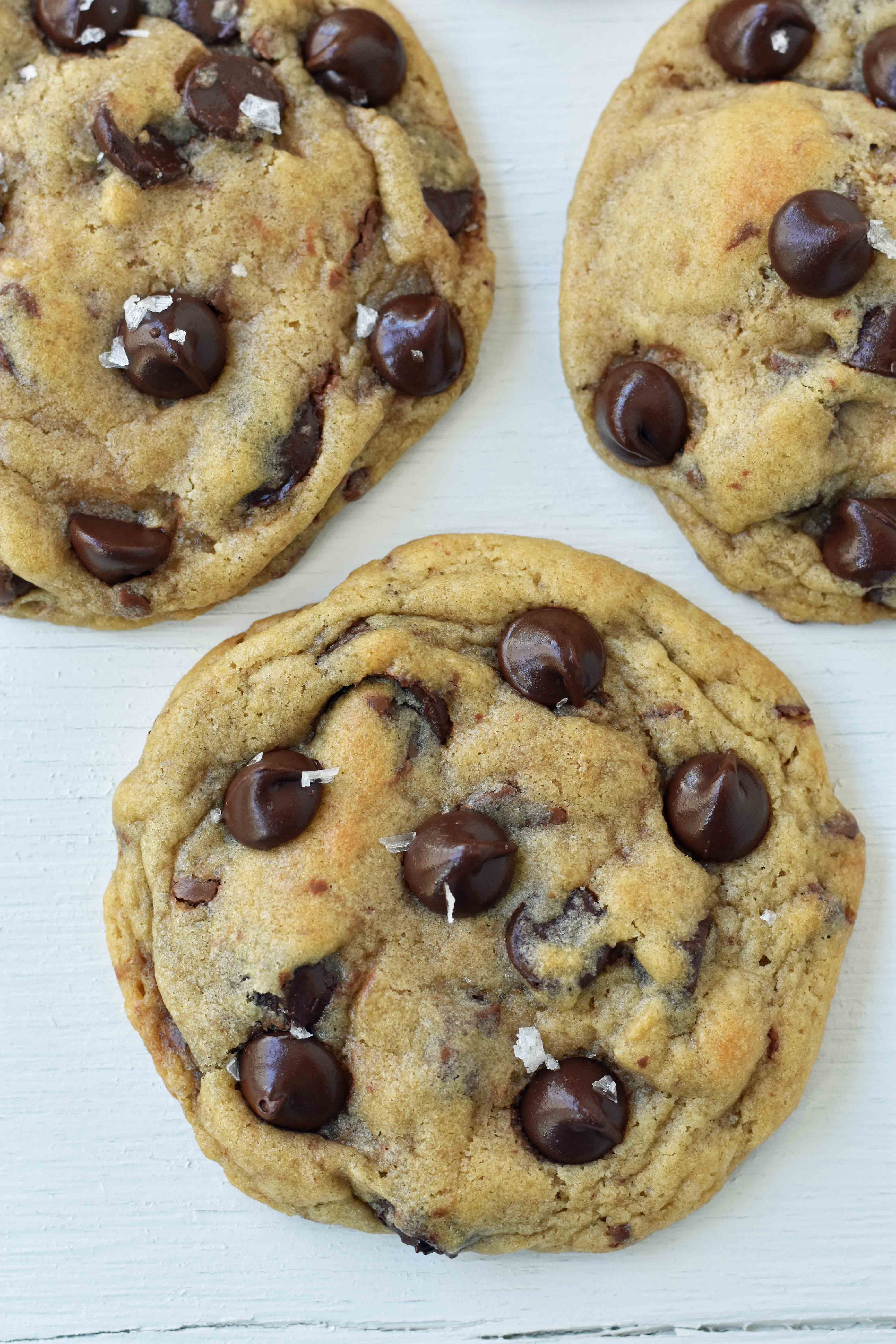 Charmina's Chocolate Chip Cookies are the classic chocolate chip cookie recipe with melted and softened butter and both semi-sweet and milk chocolate chips. www.modernhoney.com