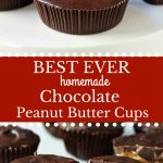 Homemade Chocolate Peanut Butter Cups. How to make copycat Reese's chocolate chip peanut butter cups and copycat Trader Joe's peanut butter cups. The best homemade chocolate peanut butter cups recipe. www.modernhoney.com