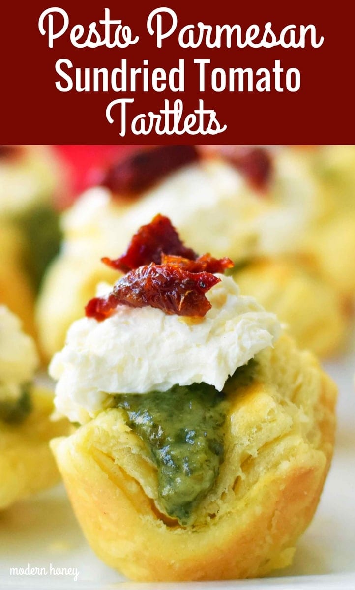 Pesto Parmesan Sundried Tomato Tartlets Recipe