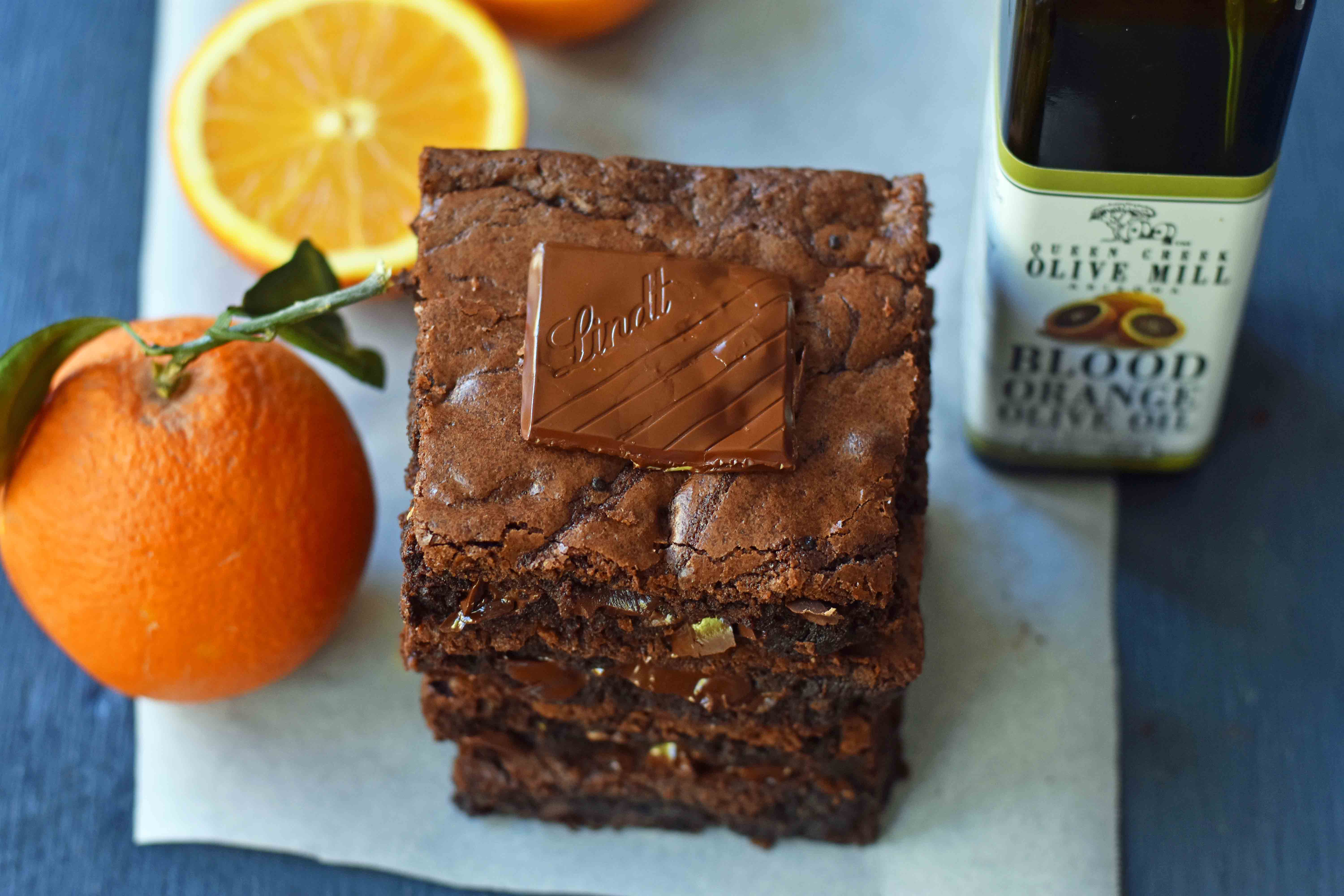 Chocolate Orange Brownies. Chewy dark chocolate and orange brownies. How to make soft chewy homemade brownies. Olive Oil Chocolate Brownies. www.modernhoney.com