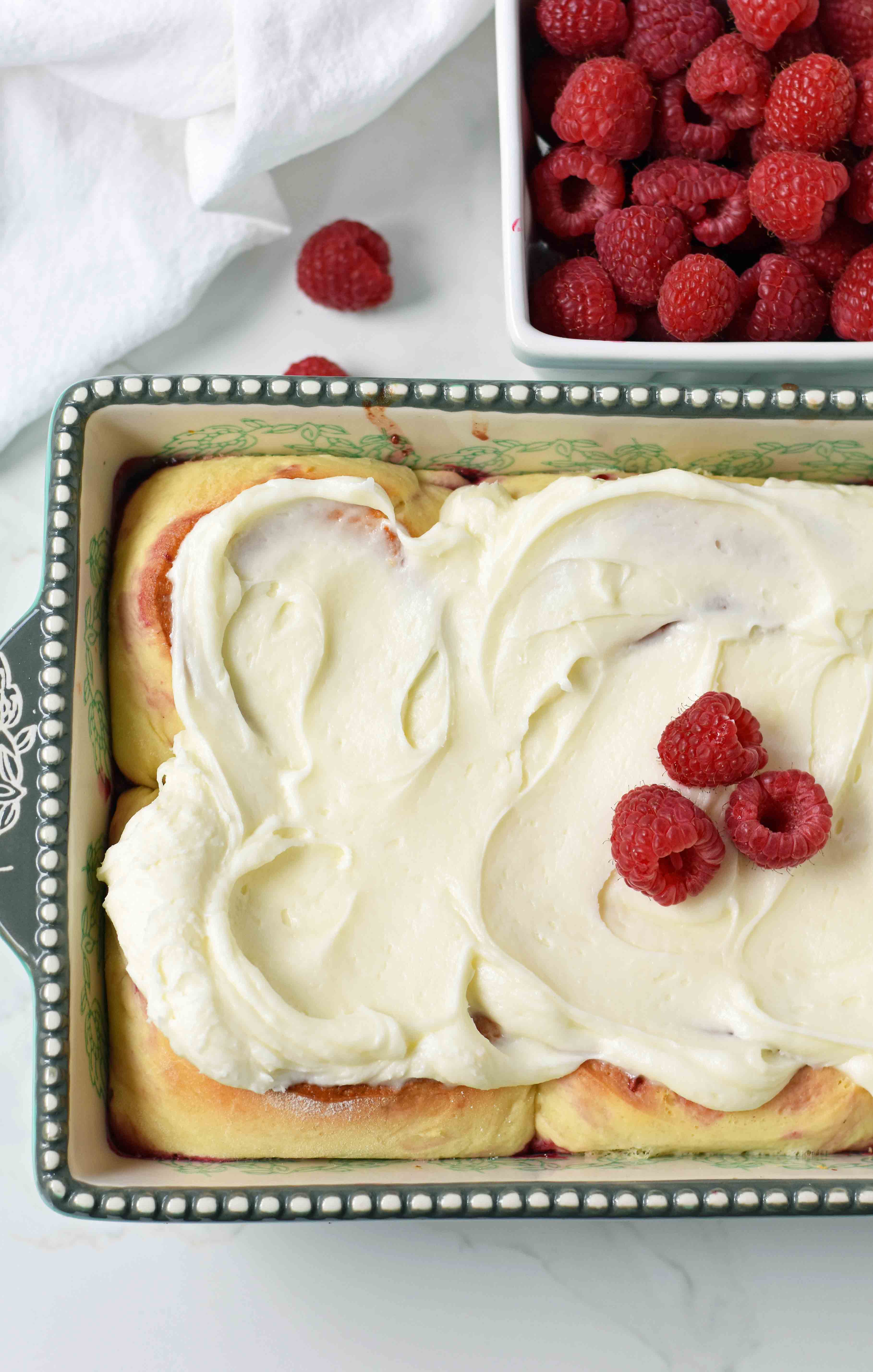 Raspberry Sweet Rolls with Cream Cheese Frosting. The best homemade raspberry rolls with cream cheese icing. How to make the best sweet rolls. www.modernhoney.com