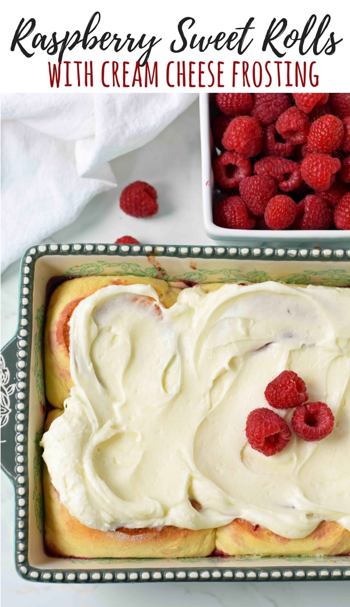 Raspberry Sweet Rolls with Cream Cheese Frosting. The best homemade raspberry rolls with cream cheese icing. How to make the best sweet rolls. www.modernhoney.com