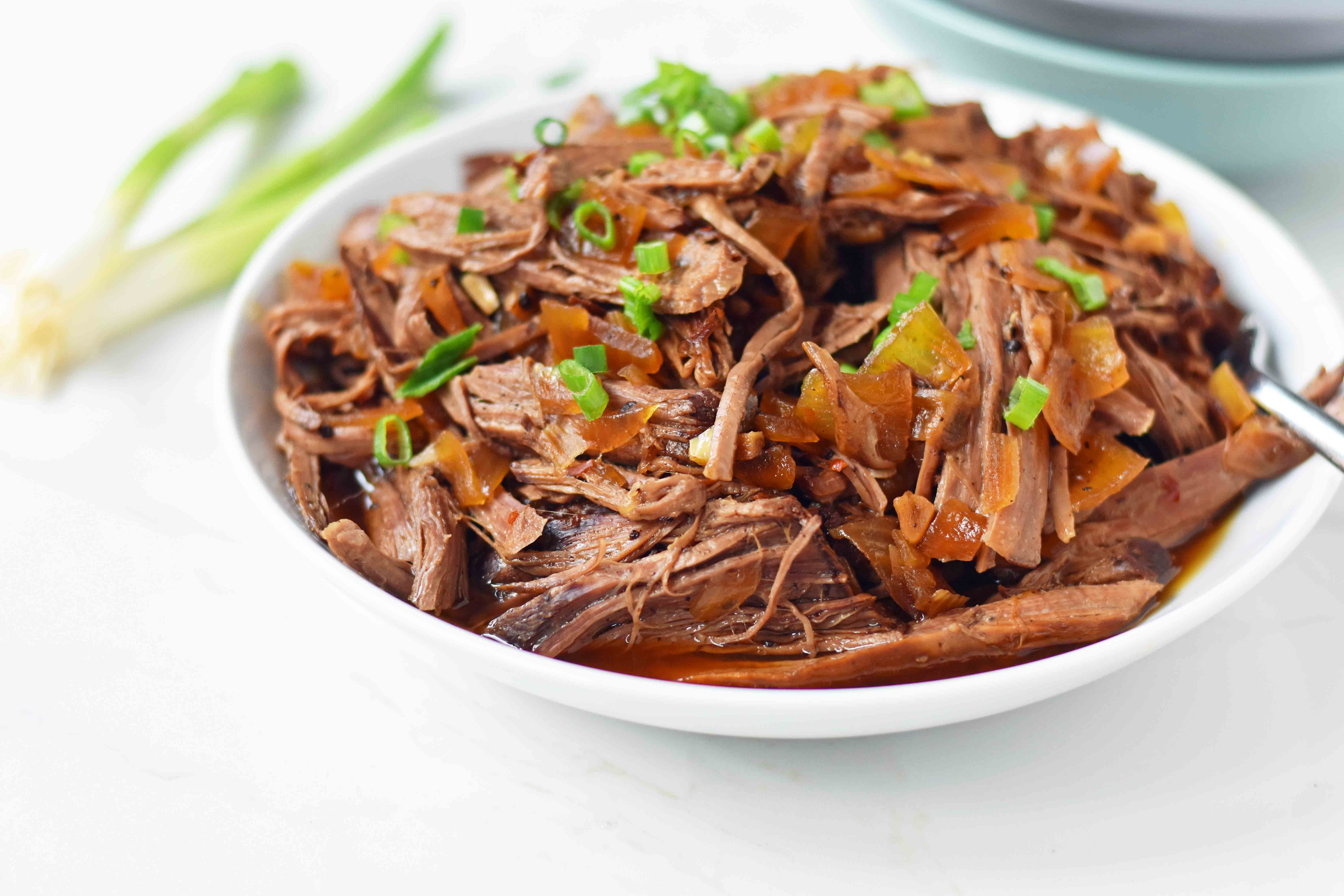 Slow Cooker Honey Balsamic Beef Recipe. Tender and flavorful Balsamic Pot Roast. Instant Pot Balsamic Beef or Slow Cooker Balsamic Beef. An easy flavorful comfort food meal. www.modernhoney.com