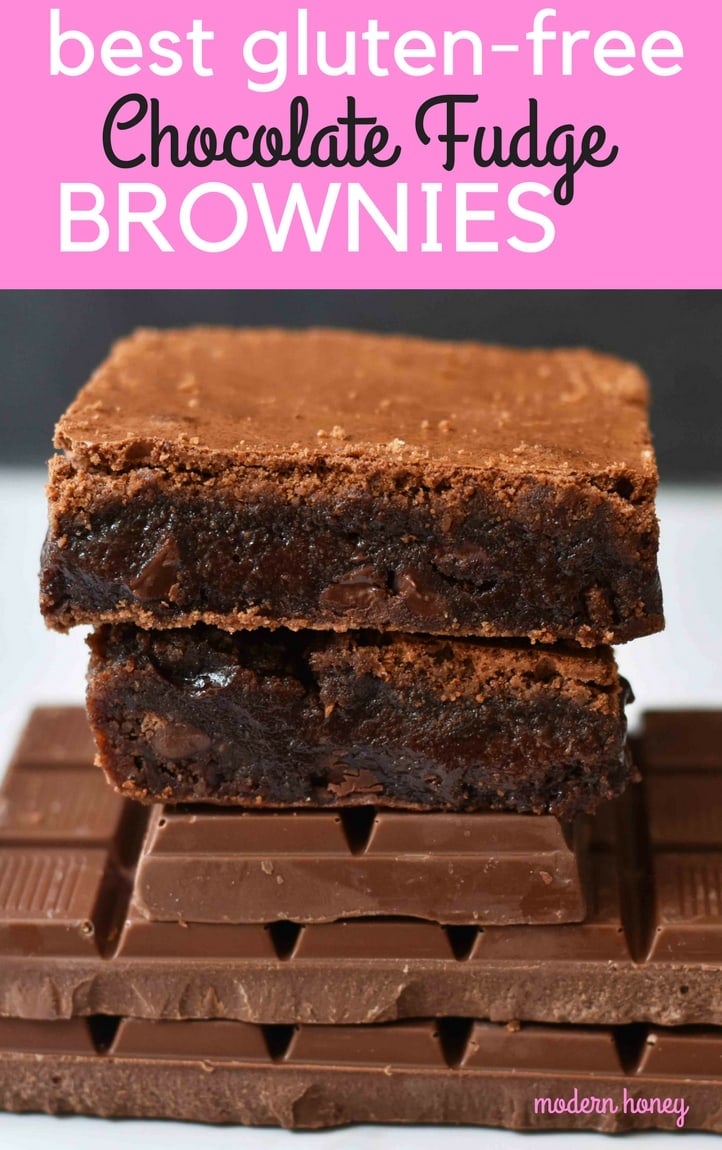 Gluten-Free Chocolate Fudge Brownies. How to make the best gluten-free brownies. Almond Flour Chocolate Brownies. #glutenfree #brownies #glutenfreebaking #glutenfreebrownies #brownies #chocolate www.modernhoney.com