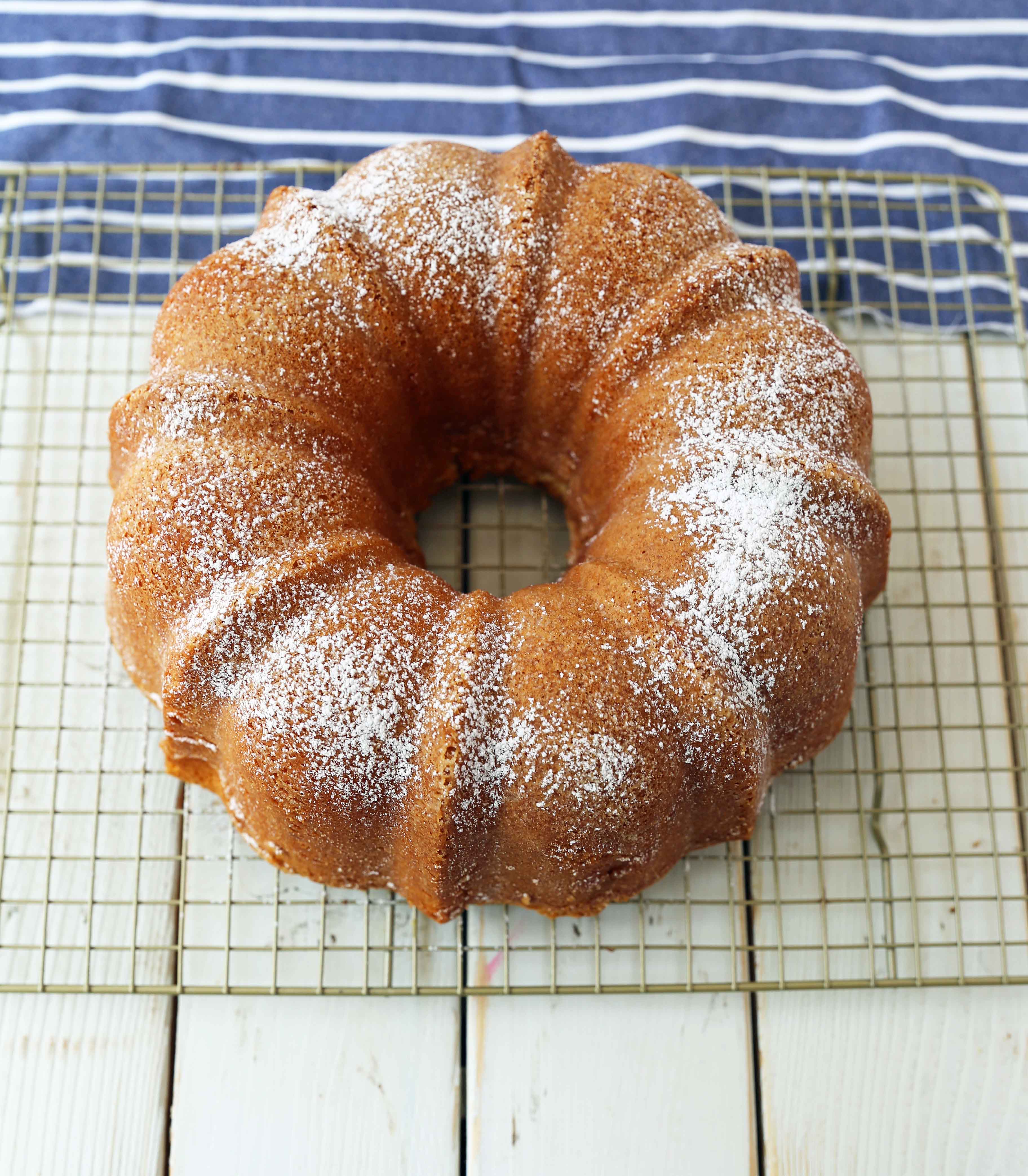 The BEST Cream Cheese Pound Cake. How to make the perfect pound cake in a bundt pan. Buttery cream cheese pound cake goes with everything! This is such a popular cake that is wonderful on its own or in a trifle or berry compote. www.modernhoney.com #poundcake #bundtcake #cake #creamcheesecake