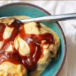 Salted Caramel Ice Cream. The Best Homemade Sea Salt Caramel Ice Cream Recipe. How to make homemade caramel ice cream. www.modernhoney.com #icecream #homemadeicecream #saltedcaramel #seasaltcaramel