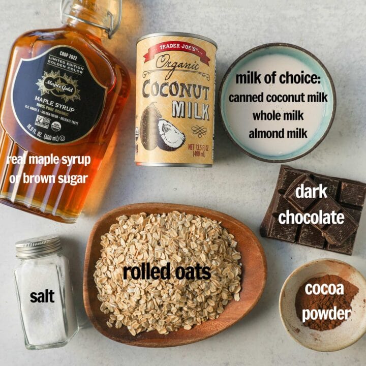 Chocolate Oatmeal Ingredients