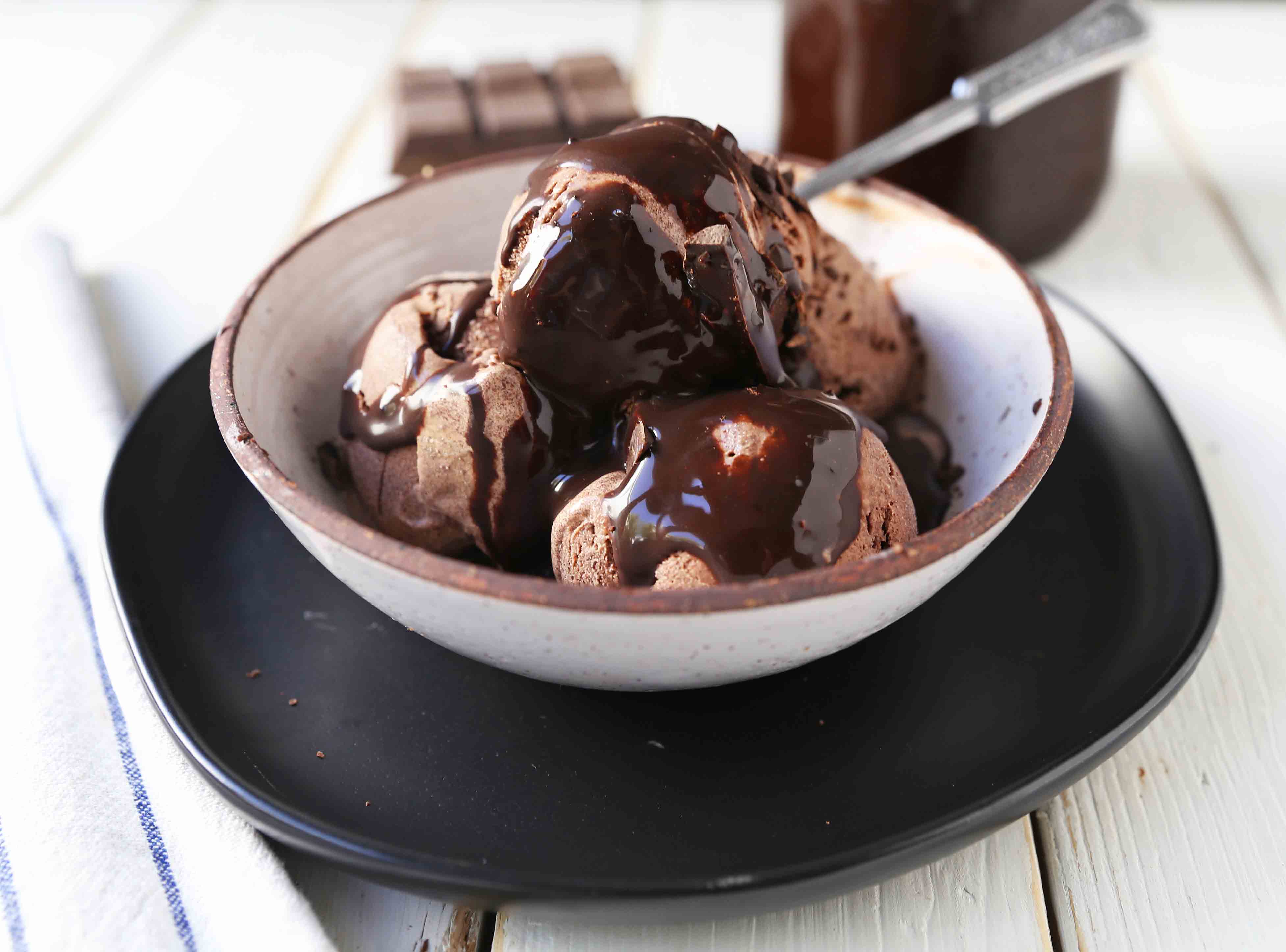 Homemade Chocolate Ice Cream. Handcrafted melted chocolate ice cream using high-quality chocolate and cream. A silky smooth chocolate ice cream made at home. www.modernhoney.com #icecream #homemadeicecream #chocolateicecream