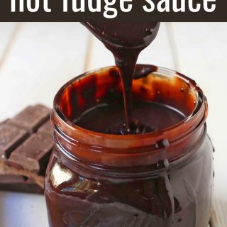 Chocolate Hot Fudge Sauce. Homemade hot fudge recipe perfect to top ice cream. Creamy silky smooth chocolate fudge sauce. www.modernhoney.com #hotfudge