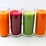 Healthy Juice Cleanse Recipes. Four health fresh fruit and vegetable juice recipes. How to make fresh juices at home for a fraction of the price. Find out the immune boosting and health benefits from juicing. www.modernhoney.com #juicing #juices #fruitandvegetablejuices #juicingrecipes