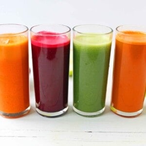 Healthy Juice Cleanse Recipes. Four health fresh fruit and vegetable juice recipes. How to make fresh juices at home for a fraction of the price. Find out the immune boosting and health benefits from juicing. www.modernhoney.com #juicing #juices #fruitandvegetablejuices #juicingrecipes