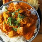 Chicken Tikka Masala A popular Indian dish with a spiced tomato cream based sauce with tender chicken and spices. Authentic Tikki Masala with Chicken Recipe. www.modernhoney.com #tikkamasala #chickentikkamasala #indianfood #indiancurry #indianchickencurry #comfortfood