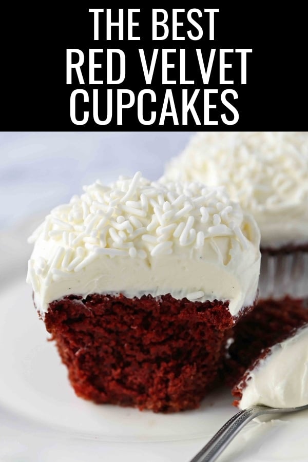 Red Velvet Cupcakes. The Best Red Velvet Cupcake Recipe with Cream Cheese Frosting. All of the tips and tricks for making perfect red velvet cupcakes every single time! www.modernhoney.com #redvelvet #redvelvetcupcakes #redvelvetcupcake