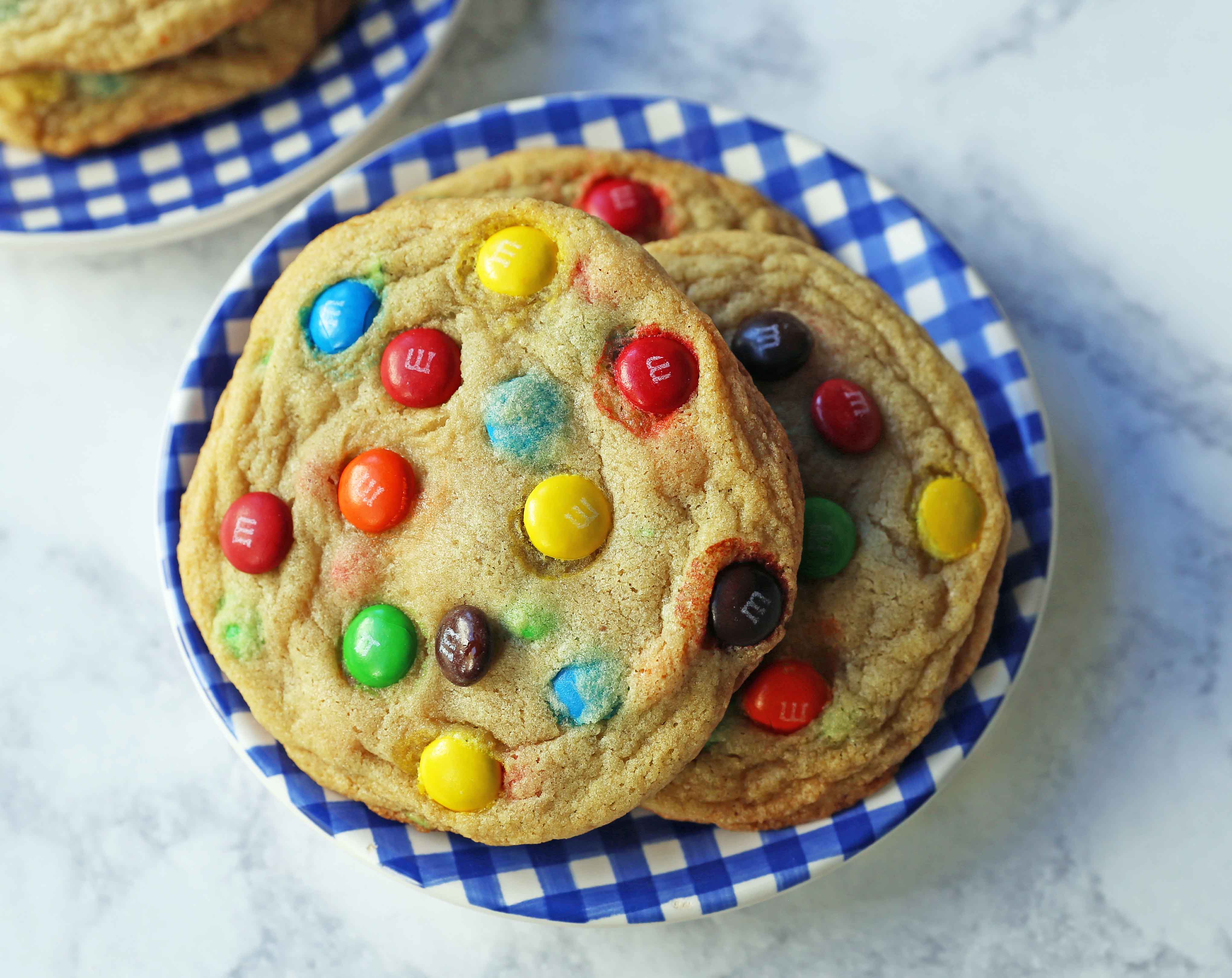 Quick M&M Chocolate Chip Cookies (Chewy + No Chilling!) - Kickass Baker