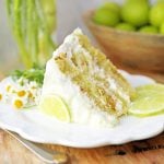 Key Lime Cake with Cream Cheese Frosting. Moist key lime cake with sweet cream cheese frosting. A light and fluffy citrus lime cake with the perfect lime buttercream frosting! The BEST Lime Cake Recipe! www.modernhoney.com #limecake #keylimecake #citruscake