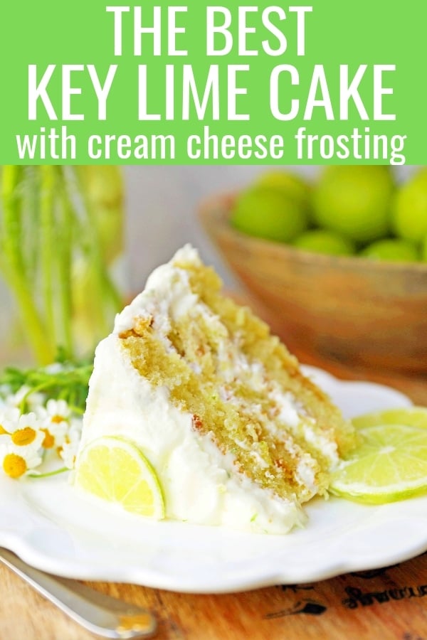 Key Lime Cake with Cream Cheese Frosting. Moist key lime cake with sweet cream cheese frosting. A light and fluffy citrus lime cake with the perfect lime buttercream frosting! The BEST Lime Cake Recipe! www.modernhoney.com #limecake #keylimecake #citruscake