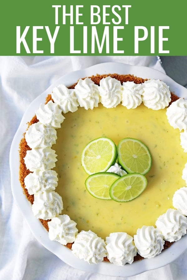 Key Lime Pie. The best creamy key lime pie in a buttery graham cracker crust with fresh sweetened whipped cream. www.modernhoney.com #keylimepie #limepie #pie #easterdesserts