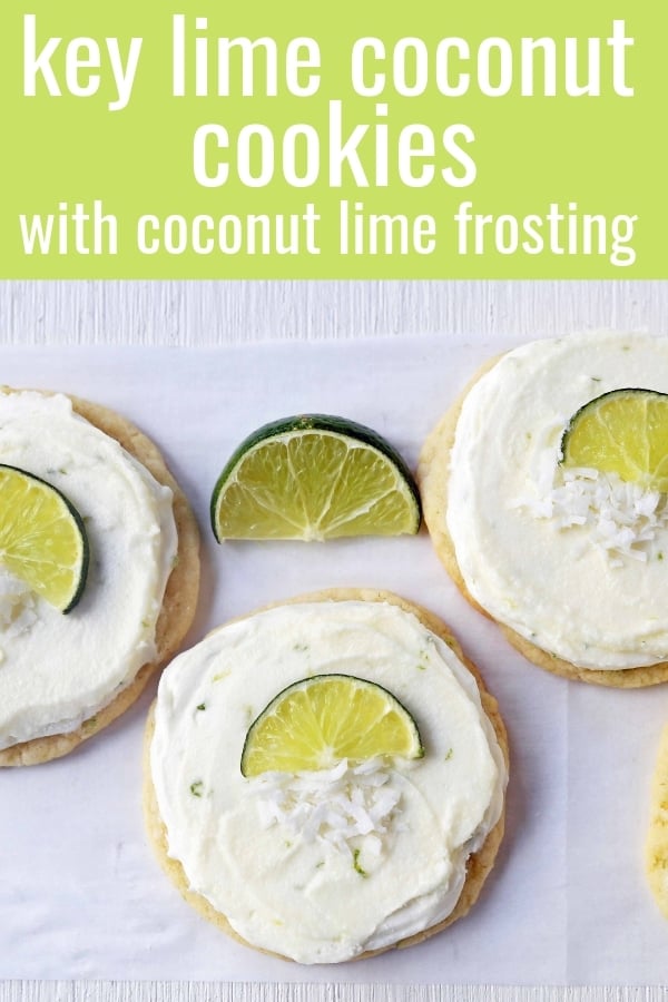 Key Lime Cookies with Coconut Lime Frosting. Chewy fresh coconut lime cookies with a creamy coconut lime frosting. The perfect tropical Caribbean cookie! www.modernhoney.com #keylimecookie #limecookie #coconutlimecookie