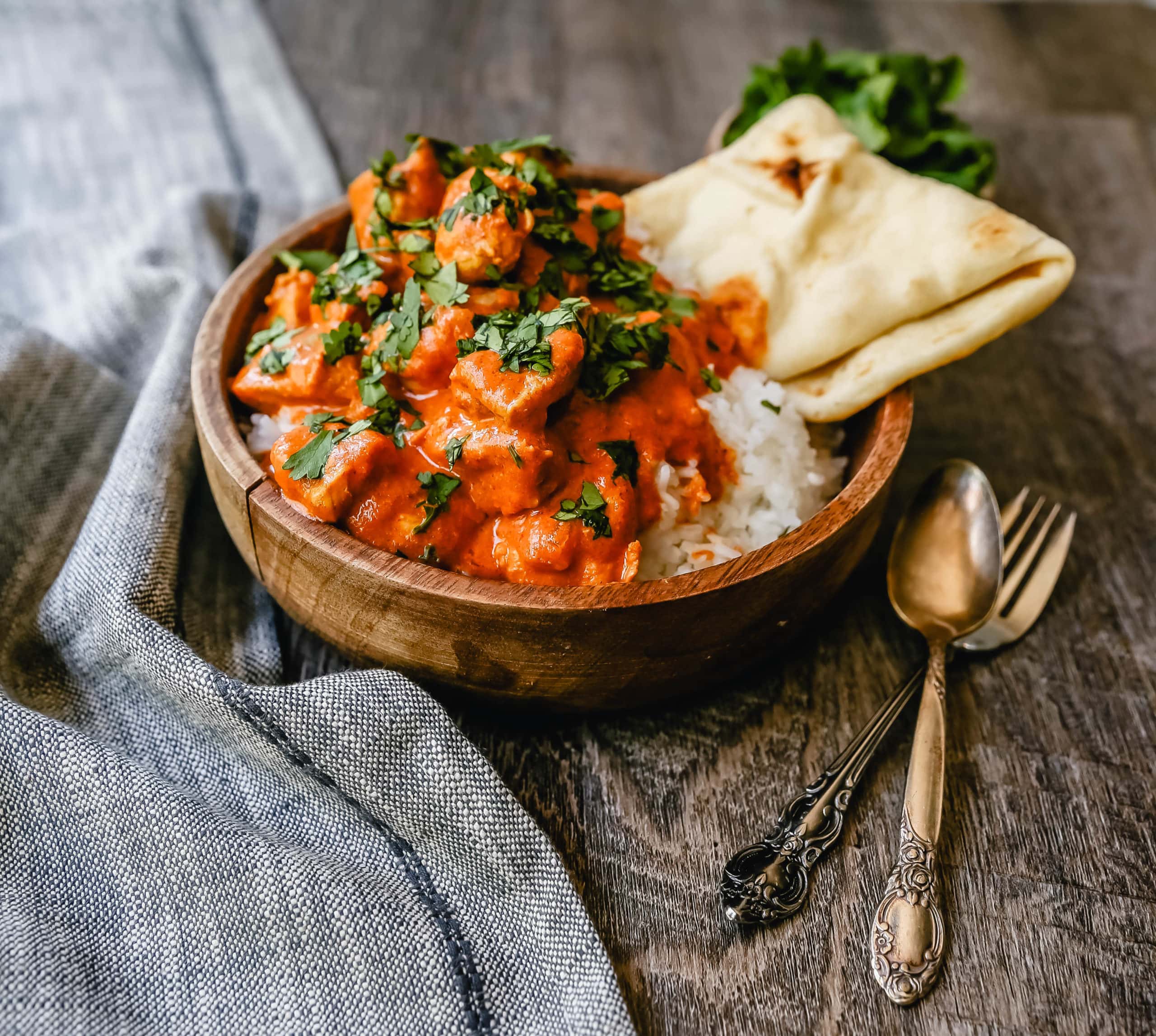 Indian Butter Chicken A popular Indian dish made with tender chicken simmered in a rich, Indian spiced tomato cream sauce. The Best Indian Butter Chicken Recipe! #indianfood #butterchicken 