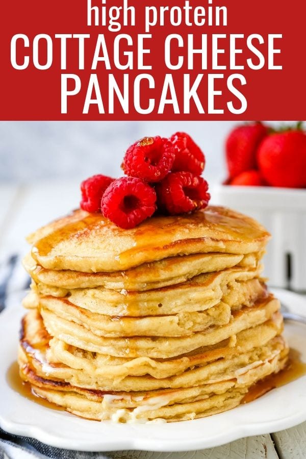 Cottage Cheese Pancakes High-protein gluten-free cottage cheese pancakes made a healthy, filling, delicious breakfast! www.modernhoney.com #breakfast #highprotein #protein #proteinrecipes #cottagecheesepancakes