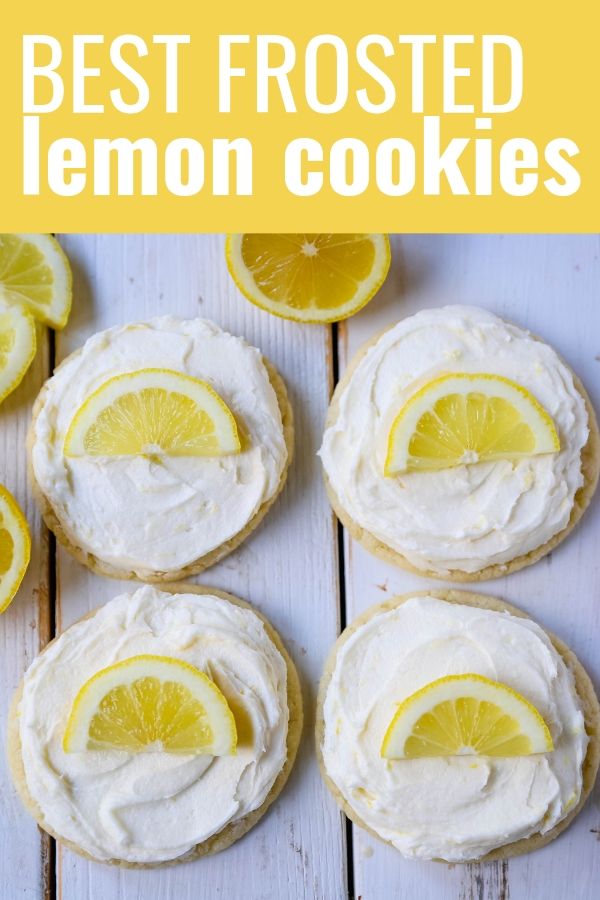 Frosted Lemon Cookies Soft chewy lemon cookies with fresh lemon cream cheese frosting. The perfect frosted lemon cookie recipe! www.modernhoney.com #lemon #lemoncookies #lemondesserts