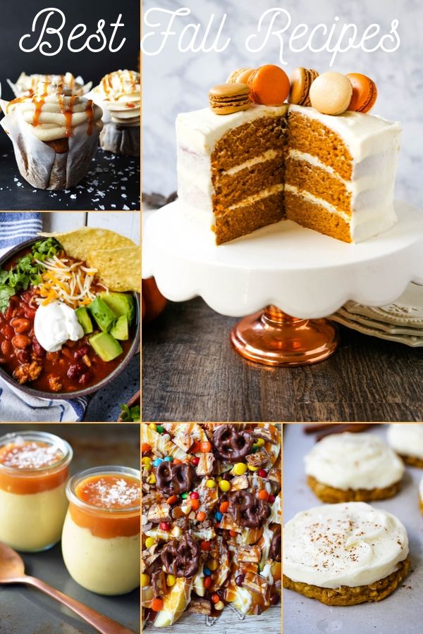 The Best Fall Recipes all in one place. Pumpkin recipes, Apple Recipes, Caramel Recipes, and Cozy Soup Recipes. All of your favorite Fall recipes! www.modernhoney.com #fall #fallrecipes #pumpkinrecipes #applerecipes 