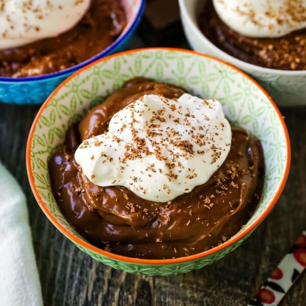 Chocolate Pudding Rich, decadent homemade chocolate pudding made with only 5 simple ingredients. The best chocolate pudding recipe! www.modernhoney.com #chocolate #chocolatepudding #pudding