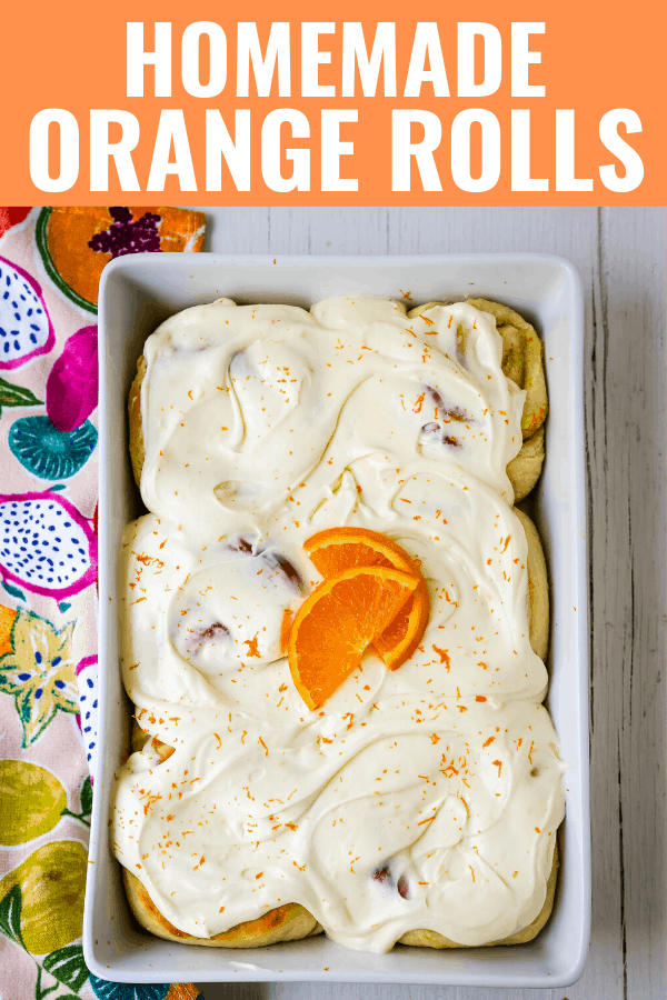 Homemade Orange Rolls Sweet homemade orange rolls with fresh orange zest and topped with an orange cream cheese frosting.  www.modernhoney.com #orangerolls #orangerolls #homemadeorangerolls #baking