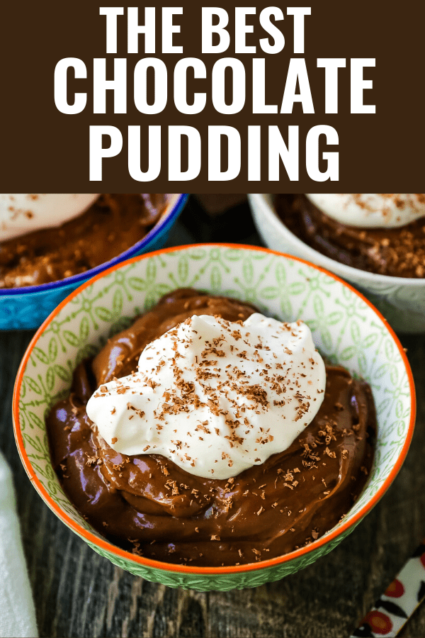 Chocolate Pudding Rich, decadent homemade chocolate pudding made with only 5 simple ingredients. The best chocolate pudding recipe! www.modernhoney.com #chocolate #chocolatepudding #pudding