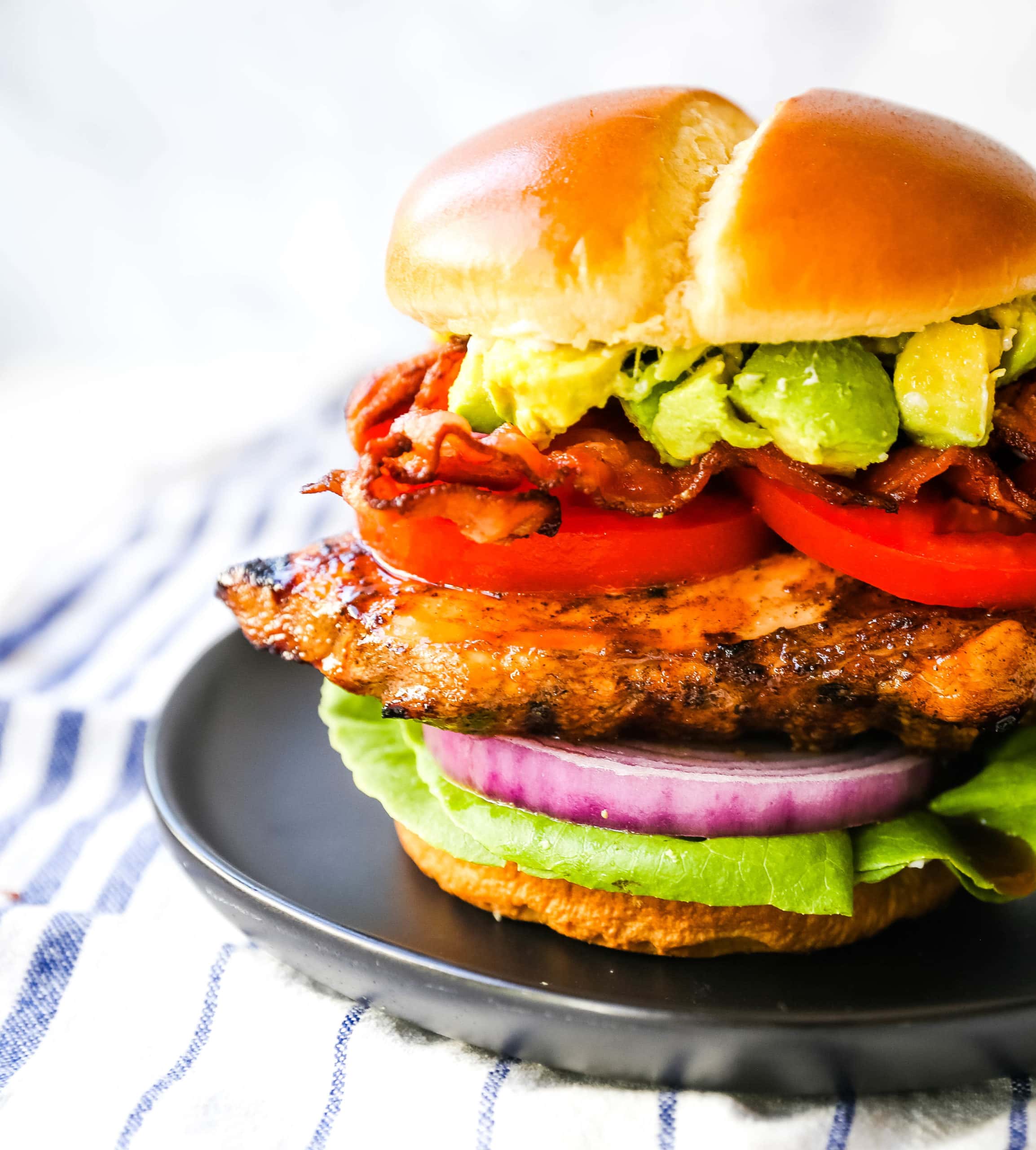 Avocado Bacon Grilled Chicken Sandwich