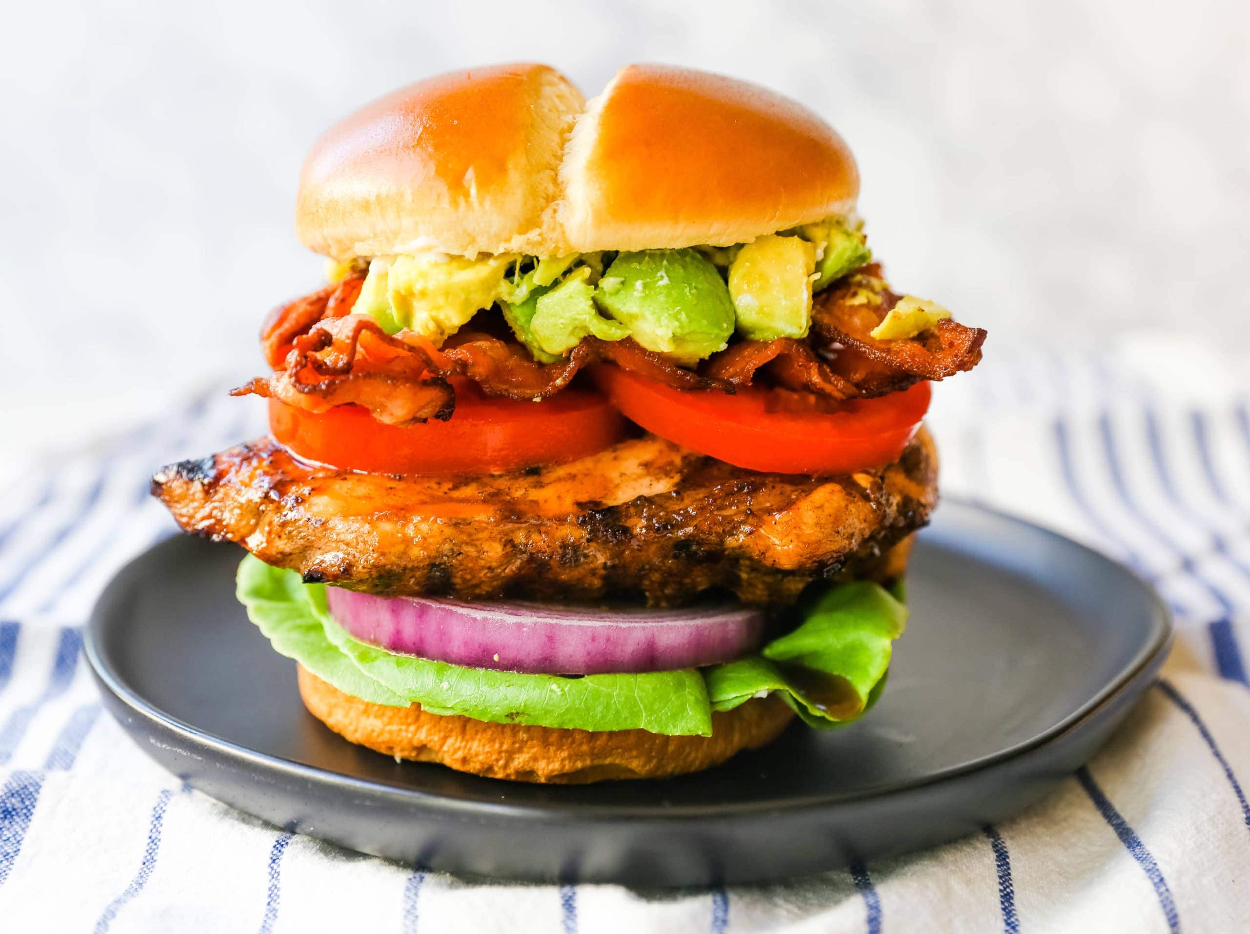 Avocado Burger with Bacon