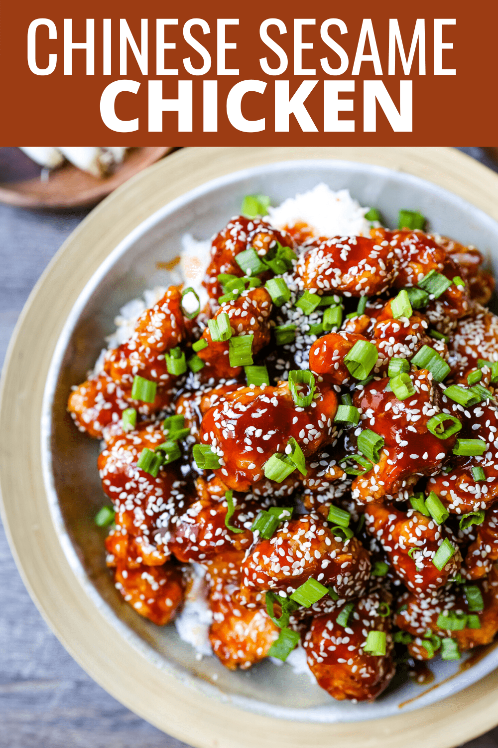 Sesame Chicken. Homemade Chinese Sesame Chicken made with crispy fried chicken covered in a sweet and sour sauce. The ultimate sesame chicken recipe is way better than take-out. www.modernhoney.com #sesamechicken #chinesefood 