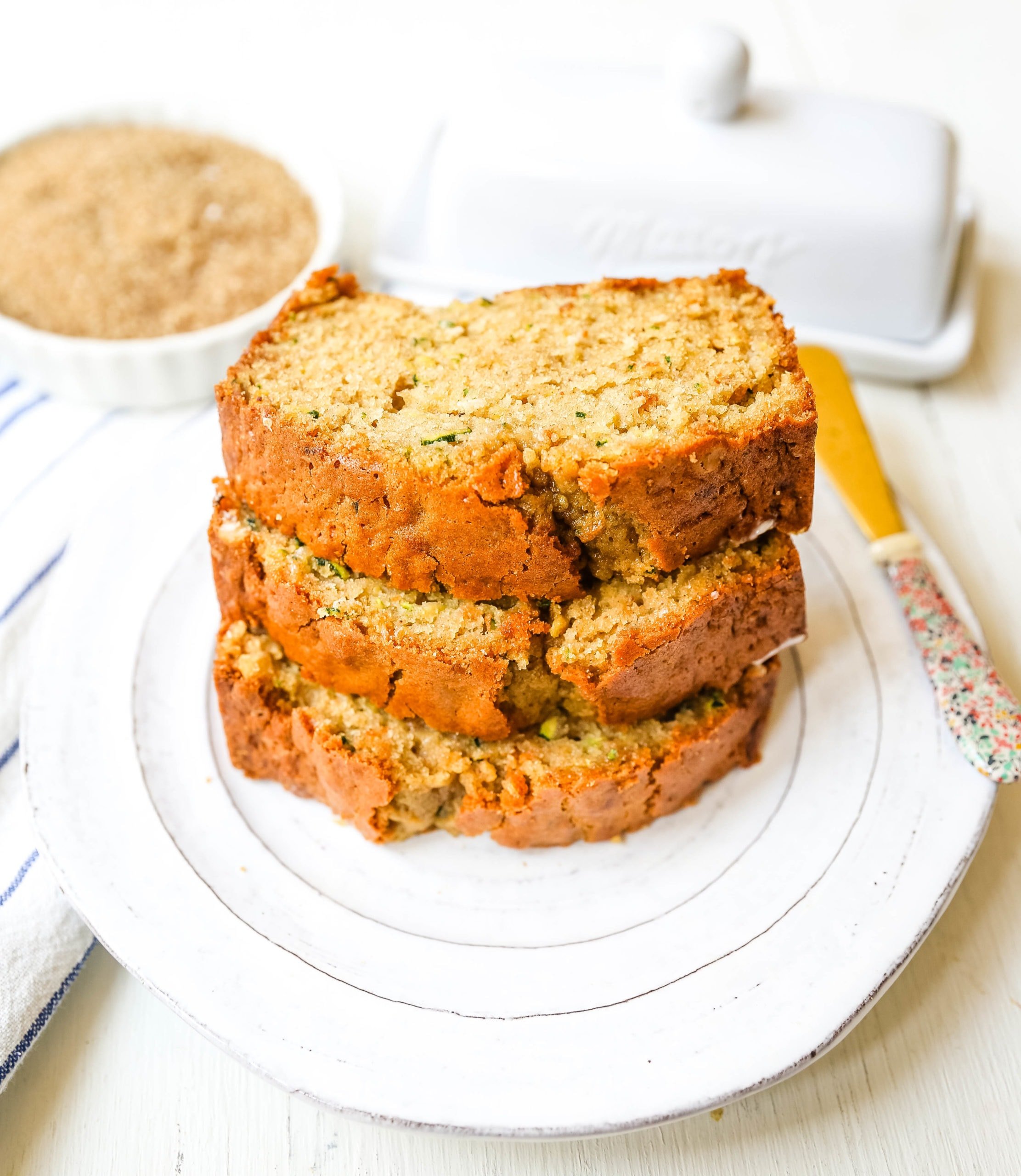 Zucchini Bread. This moist, sweet zucchini bread with a touch of spice is the best zucchini bread recipe out there!  www.modernhoney.com #zucchinibread #zucchini #quickbread #bread