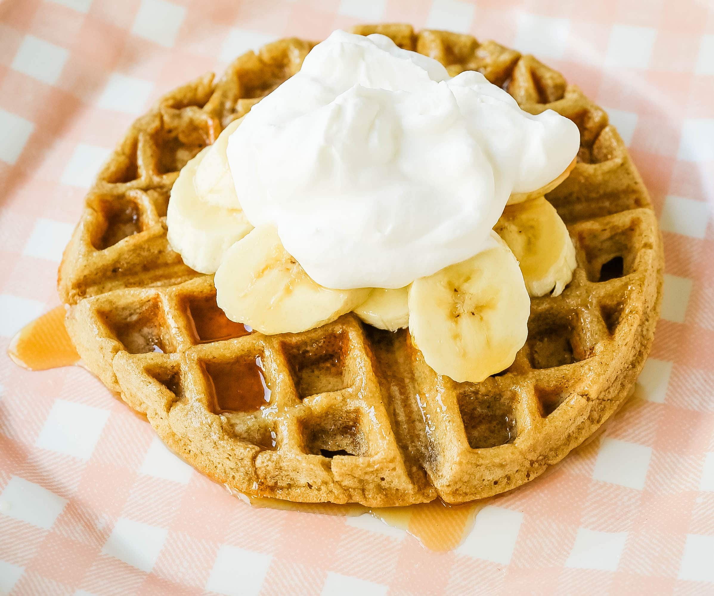 Healthy Gluten-Free Banana Oat Waffles Gluten-Free, Dairy-Free, and Refined-Sugar Free Waffles and you won't even miss it! These waffles give you the energy you need to start your day! #glutenfree #dairyfree #waffles #healthy #breakfast