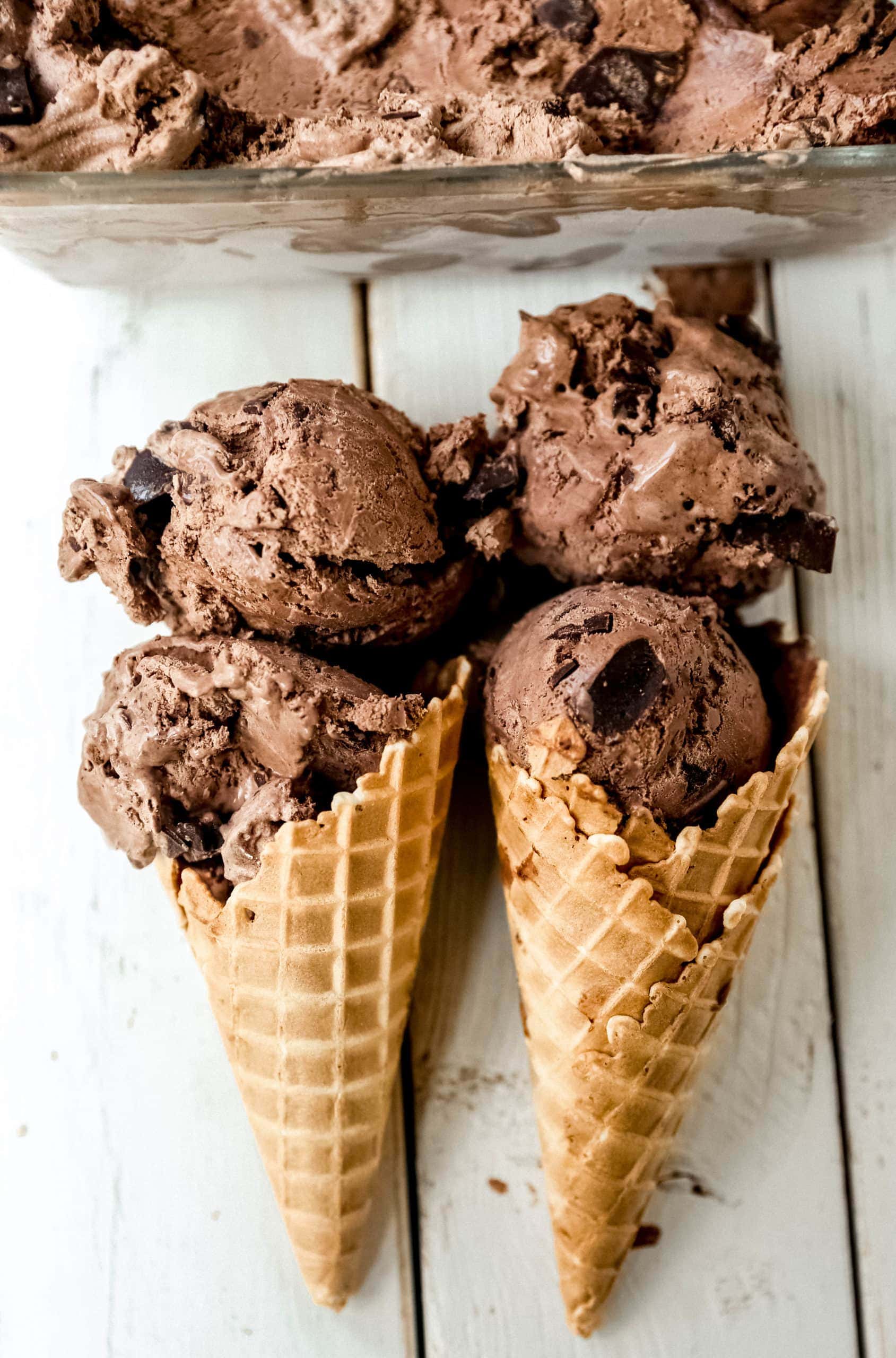 No-Churn Chocolate Chunk Ice Cream