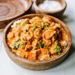 Thai Red Chicken Curry. Flavorful, red curry-spiced chicken curry is way better than any restaurant and you save so much by making it at home! The Best Red Chicken Curry recipe. www.modernhoney.com #curry #chickencurry #thaifood