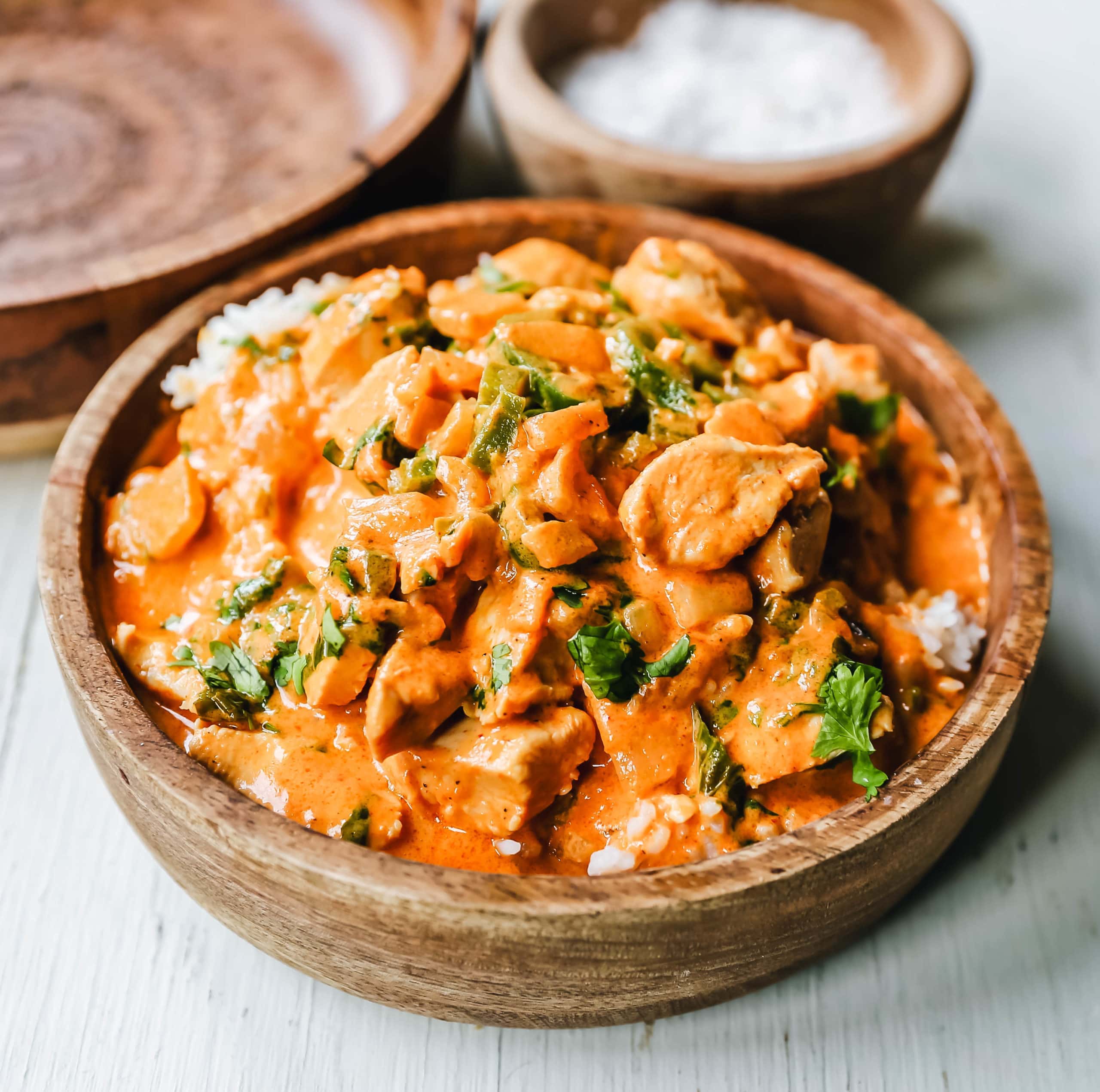Thai Red Chicken Curry. Flavorful, red curry-spiced chicken curry is way better than any restaurant and you save so much by making it at home! The Best Red Chicken Curry recipe. www.modernhoney.com #curry #chickencurry #thaifood