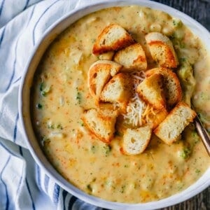 Broccoli Cheddar Soup Creamy Broccoli Cheddar Soup made with fresh broccoli, cream, and sharp cheddar cheese. The best Broccoli Cheese Soup! #soup #broccoli #broccolicheddarsoup