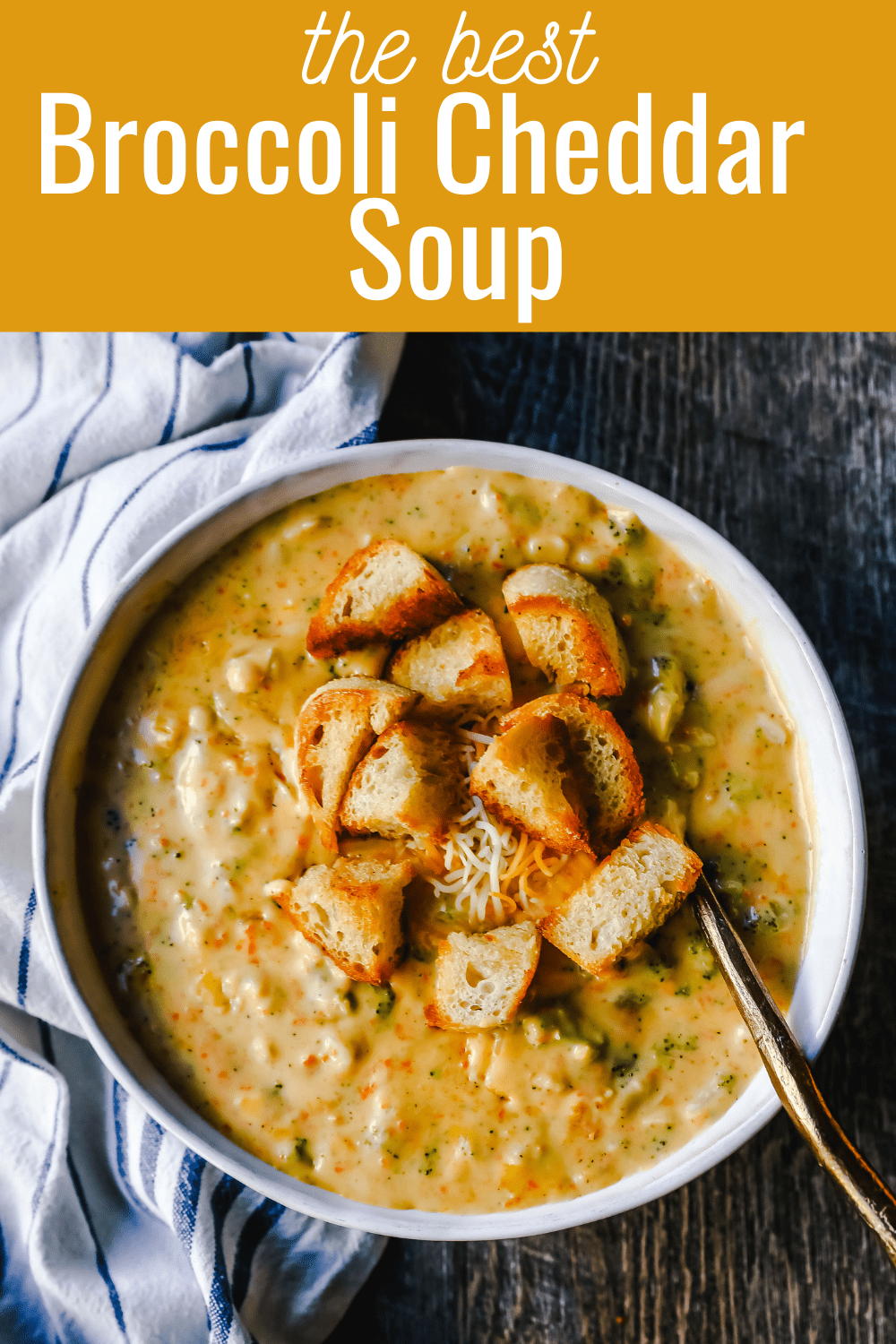 Broccoli Cheddar Soup Creamy Broccoli Cheddar Soup made with fresh broccoli, cream, and sharp cheddar cheese. The best Broccoli Cheese Soup! #soup #broccoli #broccolicheddarsoup